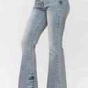  Judy Blue Mid Rise Tinted Pin Tack Detail Flare Denim 88655