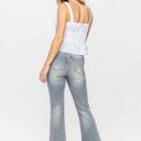  Judy Blue Mid Rise Tinted Pin Tack Detail Flare Denim 88655