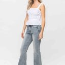  Judy Blue Mid Rise Tinted Pin Tack Detail Flare Denim 88655