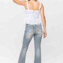  Judy Blue Mid Rise Tinted Pin Tack Detail Flare Denim 88655