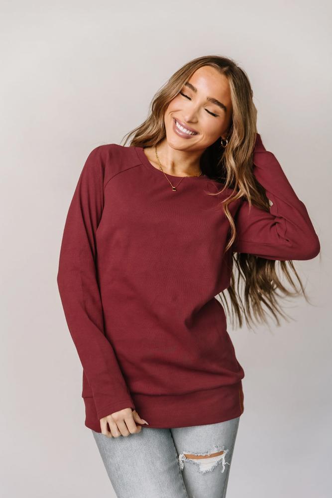 Ampersand Classic Pullover, Cranberry