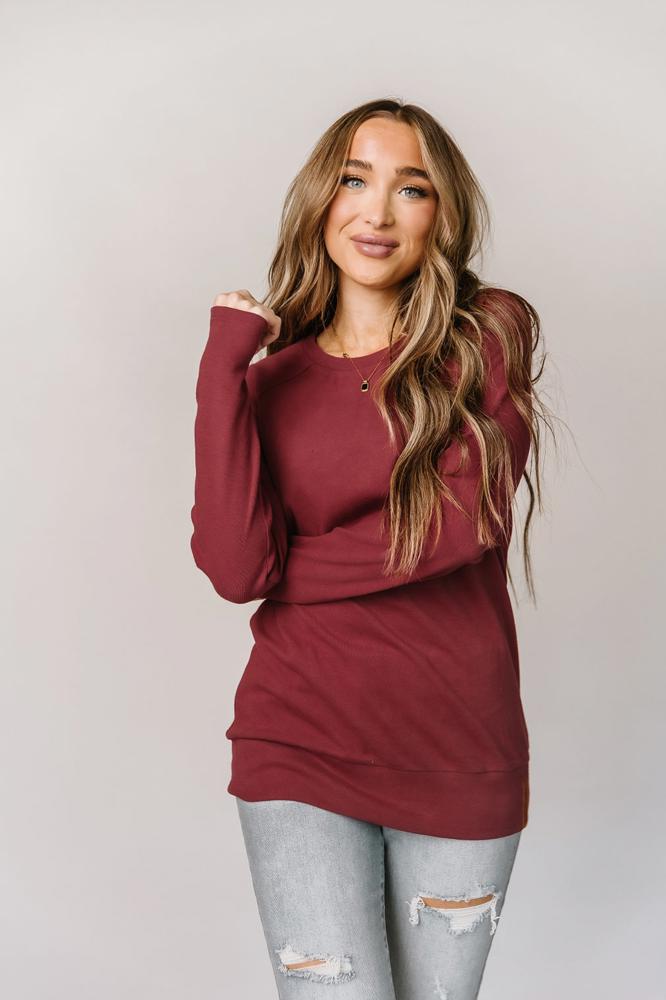 Ampersand Classic Pullover, Cranberry