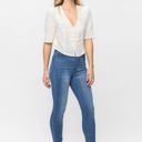  Judy Blue High Waist Release Hem Pull On Skinny Denim Jeans 88746