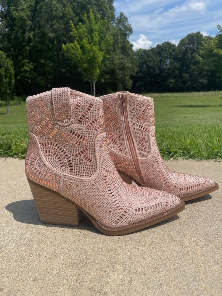 Very G "Maze" Rose Gold Bootie