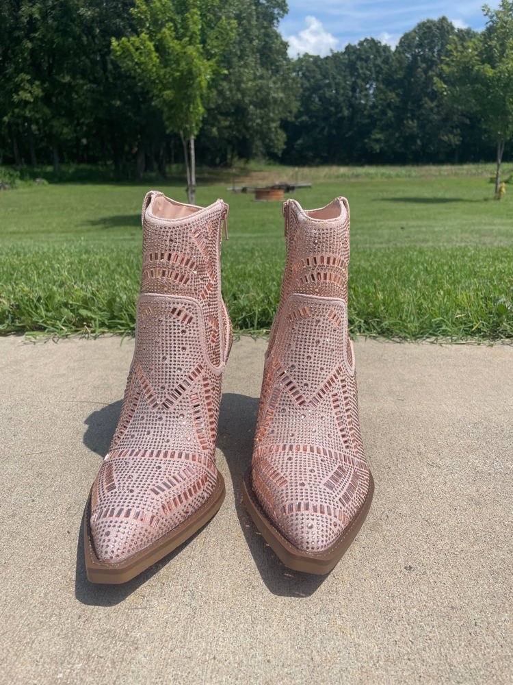 Very G "Maze" Rose Gold Bootie