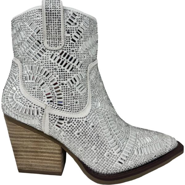 Very G "Maze" White Silver Bootie