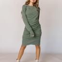  Ampersand Better Than Basics Long Sleeve Dress, Rosemary