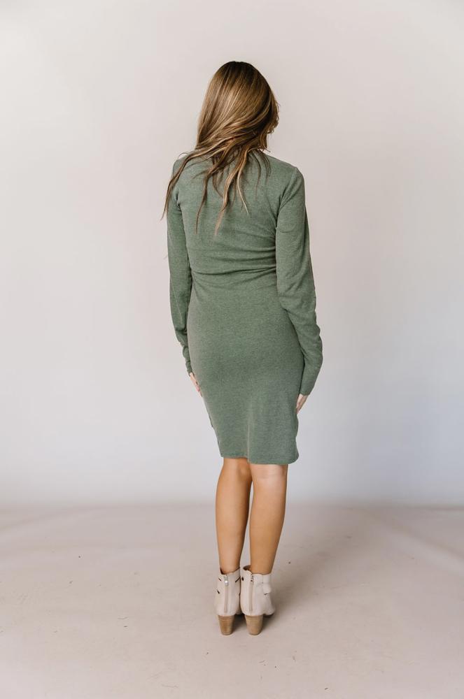 Ampersand Better Than Basics Long Sleeve Dress, Rosemary