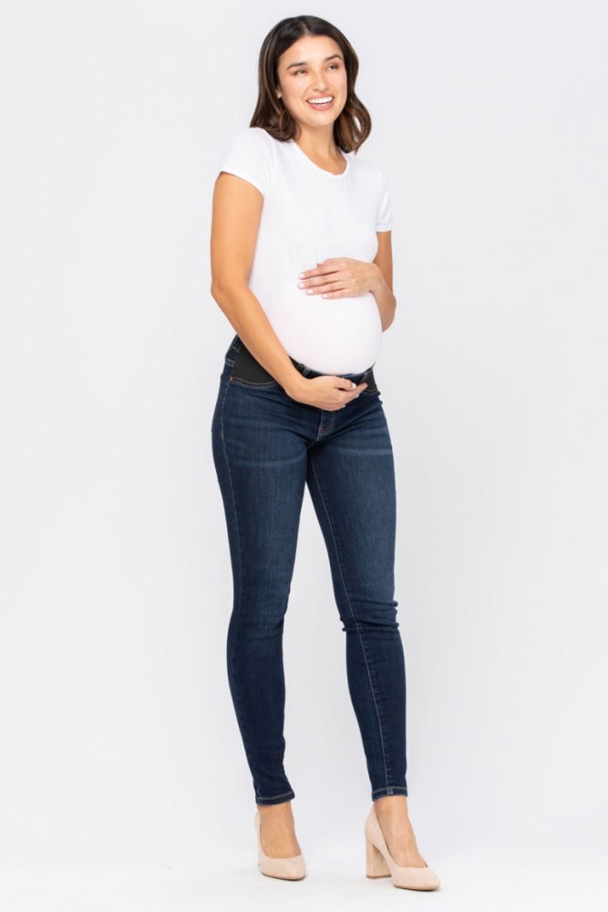 Judy Blue Bloom Maternity Mid Rise Skinny Denim 9801