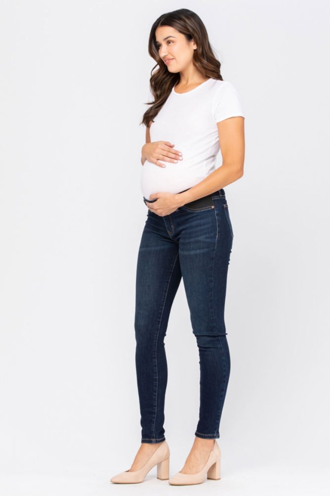 Judy Blue Bloom Maternity Mid Rise Skinny Denim 9801