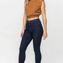  Judy Blue High Waist Tummy Control Raw Hem Skinny Denim Jeans 88703