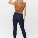  Judy Blue High Waist Tummy Control Raw Hem Skinny Denim Jeans 88703