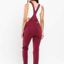  Judy Blue High Waist Garment Dyed Maroon Double Cuff Boyfriend Overall Denim 88712