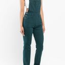  Judy Blue High Waist Garment Dyed Teal Double Cuff Boyfriend Overall Denim 88789