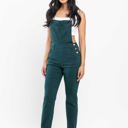  Judy Blue High Waist Garment Dyed Teal Double Cuff Boyfriend Overall Denim 88789