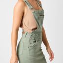  Judy Blue High Waist Garment Dyed Sage Overall Skirt Denim Dress 2822