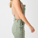  Judy Blue High Waist Garment Dyed Sage Overall Skirt Denim Dress 2822