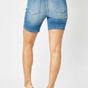  Judy Blue High Waist Tummy Control Double Button Bermuda Denim Short 150269