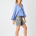  Judy Blue Mid Rise Contrast Wash Bermuda Denim Short 150230