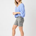  Judy Blue Mid Rise Contrast Wash Bermuda Denim Short 150230