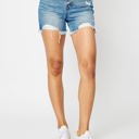  Judy Blue High Rise Rigid Magic Button Fly Cutoff Shorts 150253