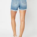  Judy Blue High Rise Rigid Magic Button Fly Cutoff Shorts 150253