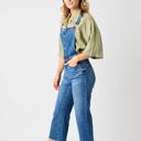  Judy Blue High Waist Wide Leg Crop Overall Denim 88676