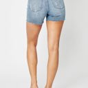  Judy Blue High Waist Rhinestone Embellishment Cut Off Denim Short 150274