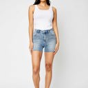  Judy Blue High Waist Rhinestone Embellishment Cut Off Denim Short 150274