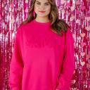  Jess Lea Mama Embossed Sweatshirt, Pink