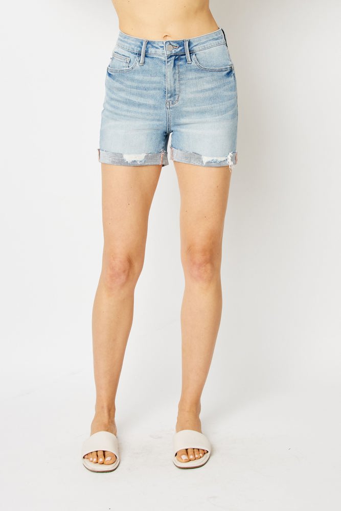 Judy Blue High Waist Destroy Cut Off Denim Short 150184