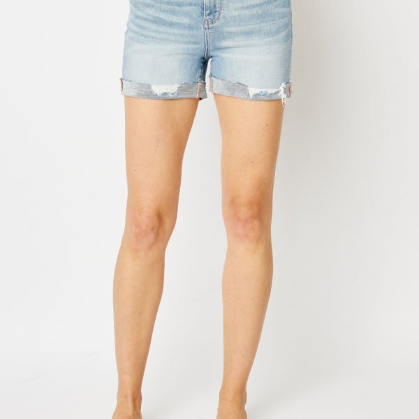 Judy Blue High Waist Destroy Cut Off Denim Short 150184