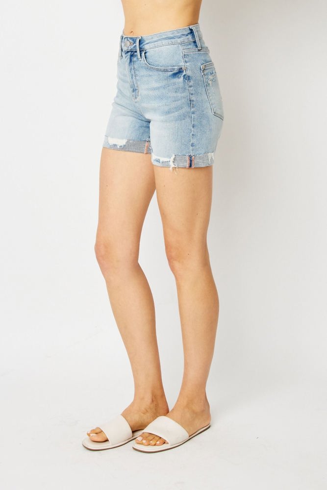 Judy Blue High Waist Destroy Cut Off Denim Short 150184