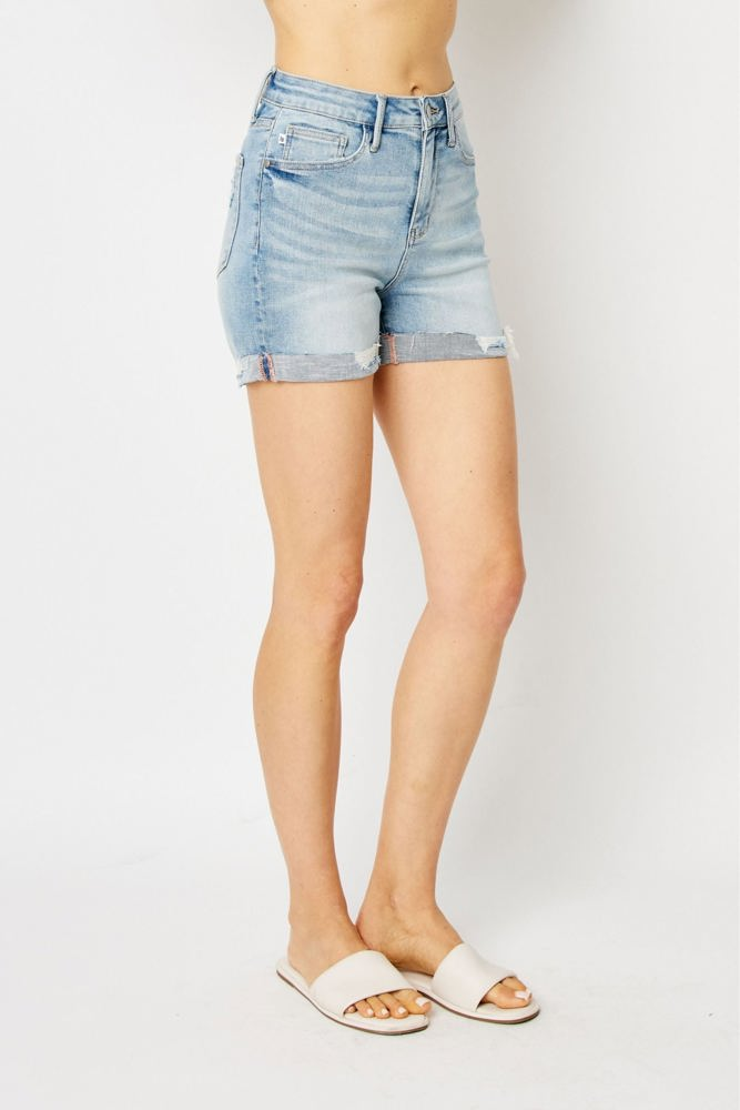 Judy Blue High Waist Destroy Cut Off Denim Short 150184