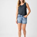  Judy Blue Mid Rise Heavy Contrast Faux Flap Pocket Denim Short 15274