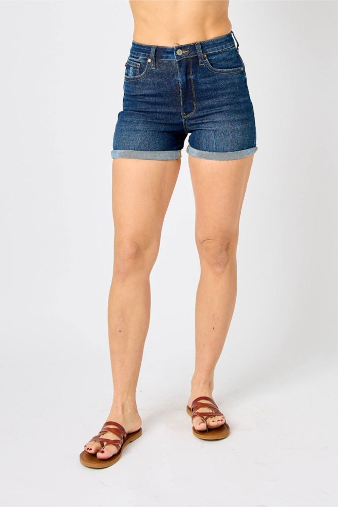 Judy Blue High Waist Tummy Control Cool Denim Short 150286