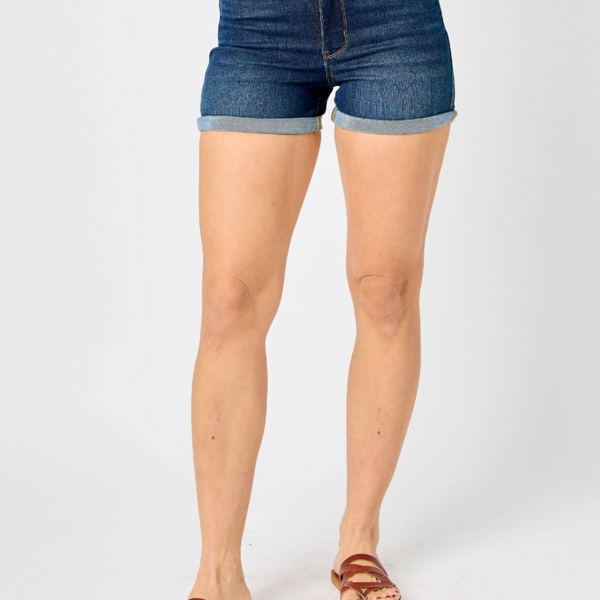 Judy Blue High Waist Tummy Control Cool Denim Short 150286