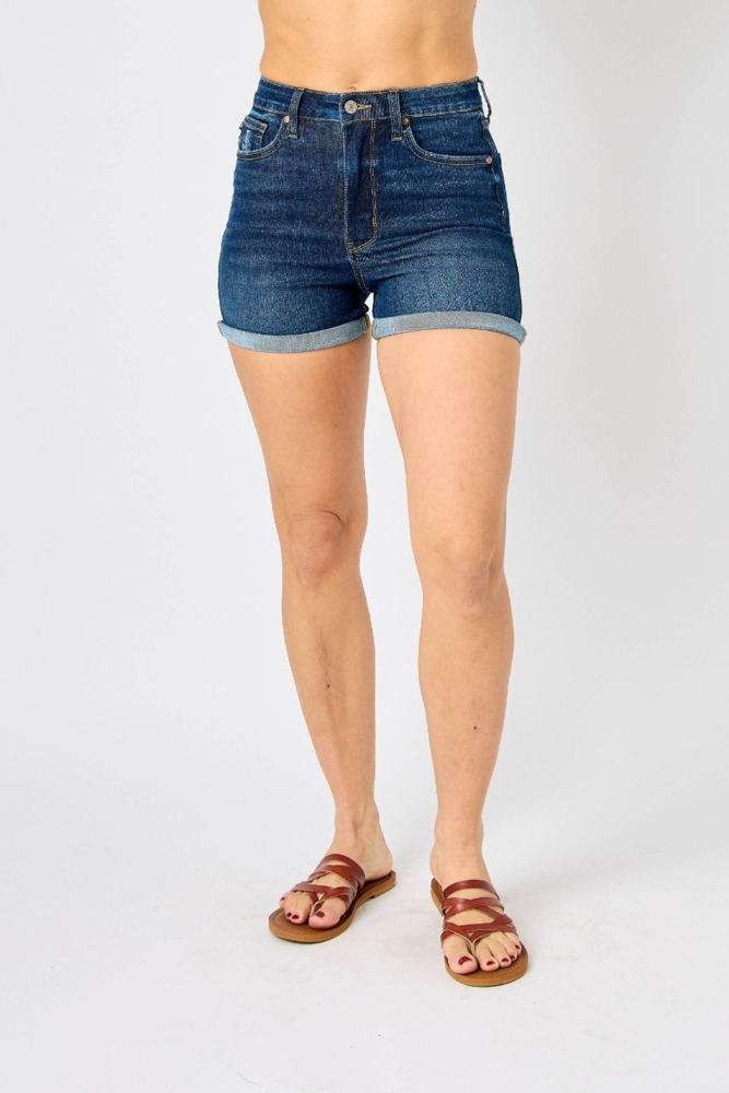 Judy Blue High Waist Tummy Control Cool Denim Short 150286