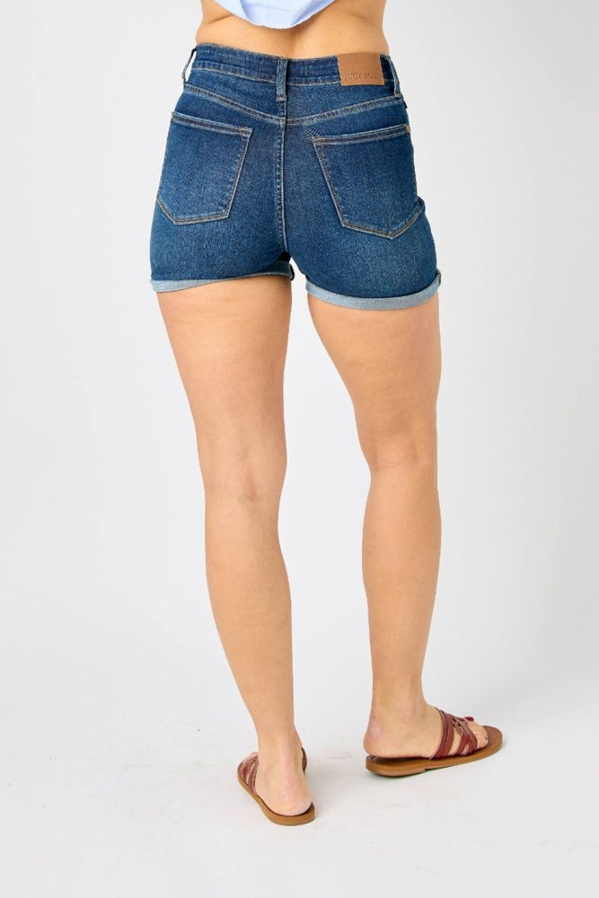 Judy Blue High Waist Tummy Control Cool Denim Short 150286