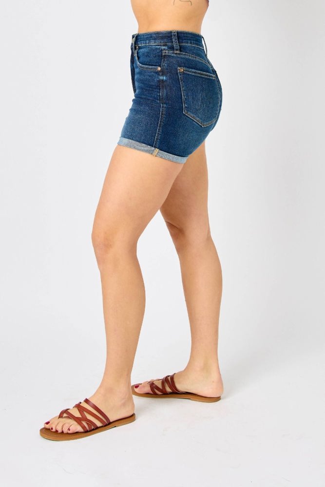 Judy Blue High Waist Tummy Control Cool Denim Short 150286