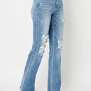  Judy Blue High Waist Destroy Fray Hem Bootcut Denim 82542