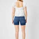  Judy Blue High Waist Elastic Waistband Mid Length Denim Short 150275