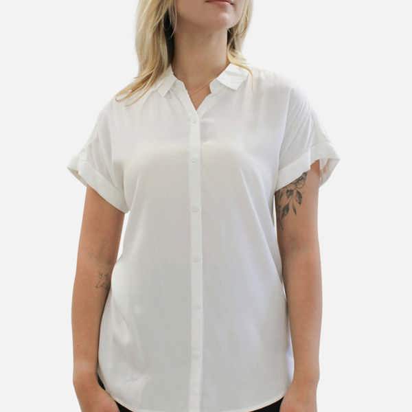 Beach Lunch Lounge Spencer Button Down, White