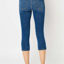  Judy Blue Mid Rise Side Slit Capri Denim 72113 - Plus