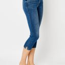  Judy Blue Mid Rise Side Slit Capri Denim 72113 - Plus