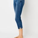  Judy Blue Mid Rise Side Slit Capri Denim 72113 - Plus