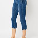  Judy Blue Mid Rise Side Slit Capri Denim 72113 - Plus