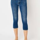  Judy Blue Mid Rise Side Slit Capri Denim 72113 - Plus