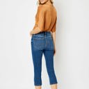  Judy Blue Mid Rise Side Slit Capri Denim 72113 - Plus