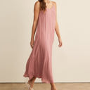  In February Flowy Classic V-neck Maxi Dress, Mauve